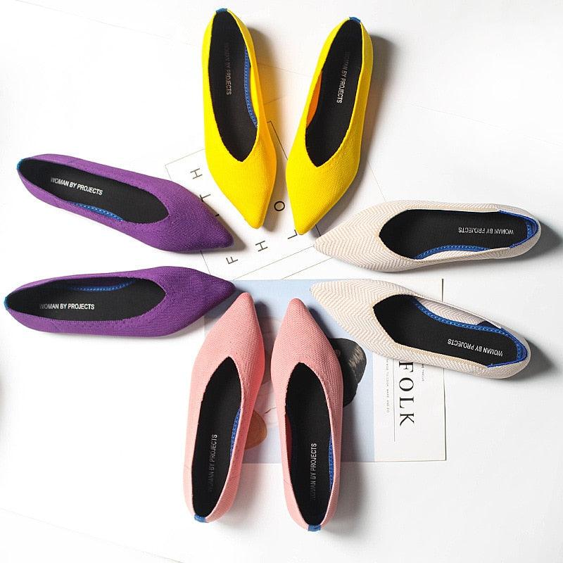 Trending Women Flat Shoes - Loafers Casual Ladies Pointed Toe Shoes (FS)(SH1)(CD)