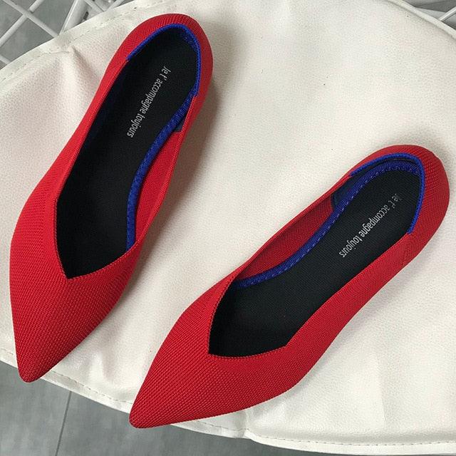 Trending Women Flat Shoes - Loafers Casual Ladies Pointed Toe Shoes (FS)(SH1)(CD)