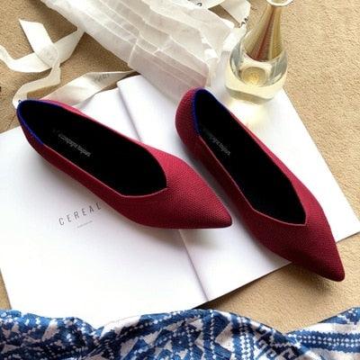 Trending Women Flat Shoes - Loafers Casual Ladies Pointed Toe Shoes (FS)(SH1)(CD)