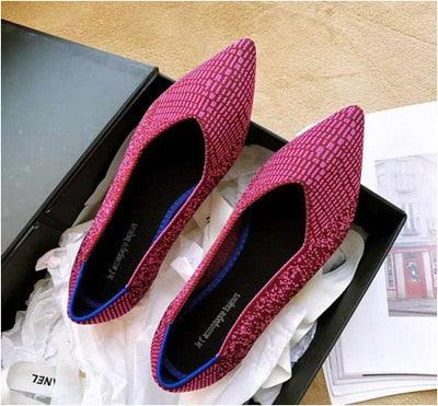 Trending Women Flat Shoes - Loafers Casual Ladies Pointed Toe Shoes (FS)(SH1)(CD)