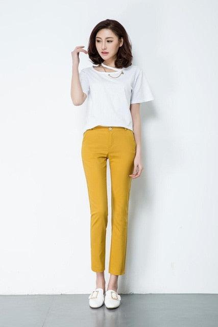 Trending Women's Casual Office Work Pants - Fashion Plus Size Women Trousers - Stretch Pencil Pants (BP)(BCD3)