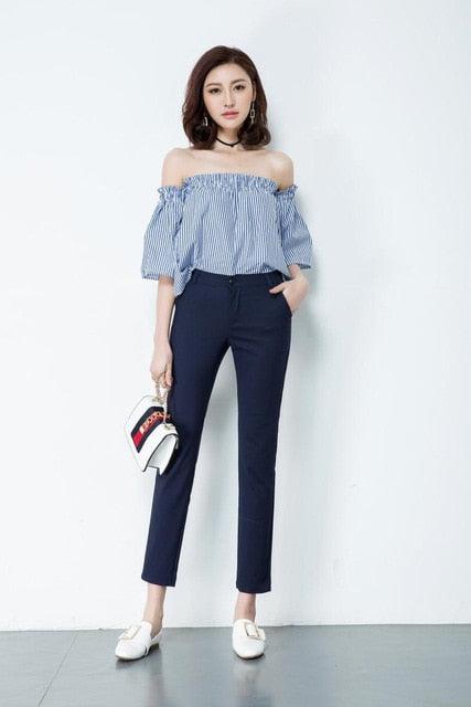 Trending Women's Casual Office Work Pants - Fashion Plus Size Women Trousers - Stretch Pencil Pants (BP)(BCD3)