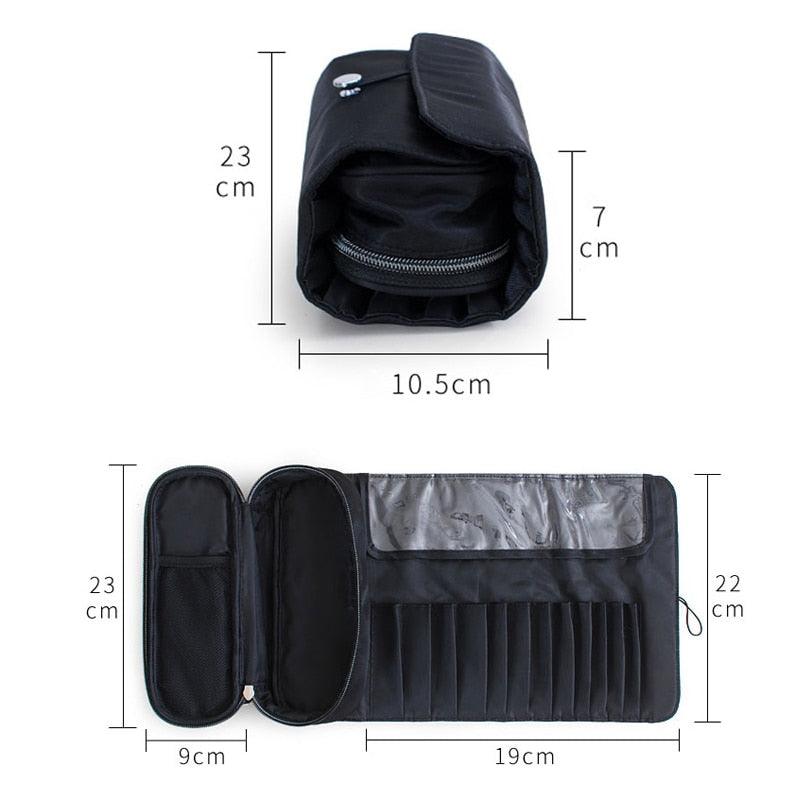 Women's Cosmetic Brush Bag - Travel Organizer Makeup Brushes - Pouch Multifunction Make Up Brushes Protector (D79)(LT5)