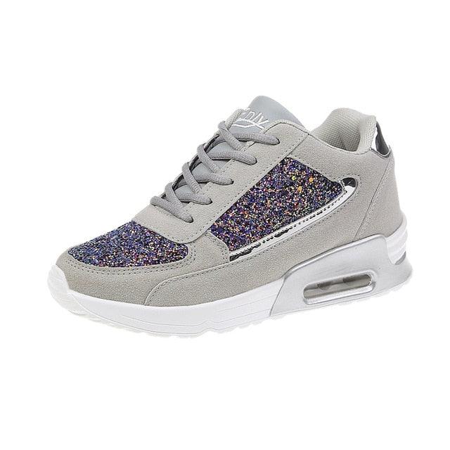 Gorgeous Women's Wedges Sneakers - Sequins Shake Shoes - Fashion Girls Sport Shoes (D41)(BWS7)(CD)(WO4)