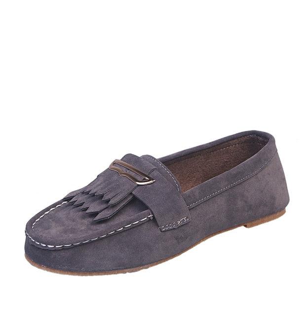 Gorgeous Women's Tassel Flats Autumn Loafers Comfortable Shoes - Slip On Footwear (3U40)