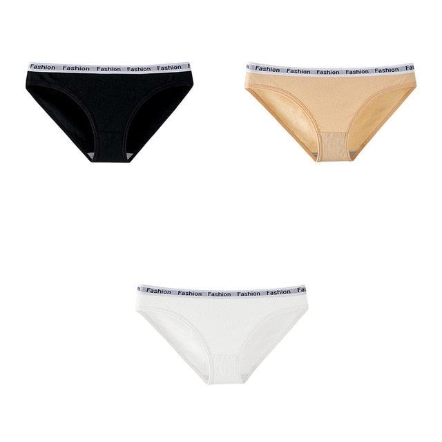 Women's Underpants - Soft Cotton Panties - Girls Solid Color Briefs Panties - 3 Pcs (TSP4)(TSP1)