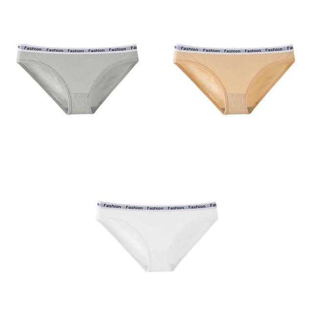 Women's Underpants - Soft Cotton Panties - Girls Solid Color Briefs Panties - 3 Pcs (TSP4)(TSP1)