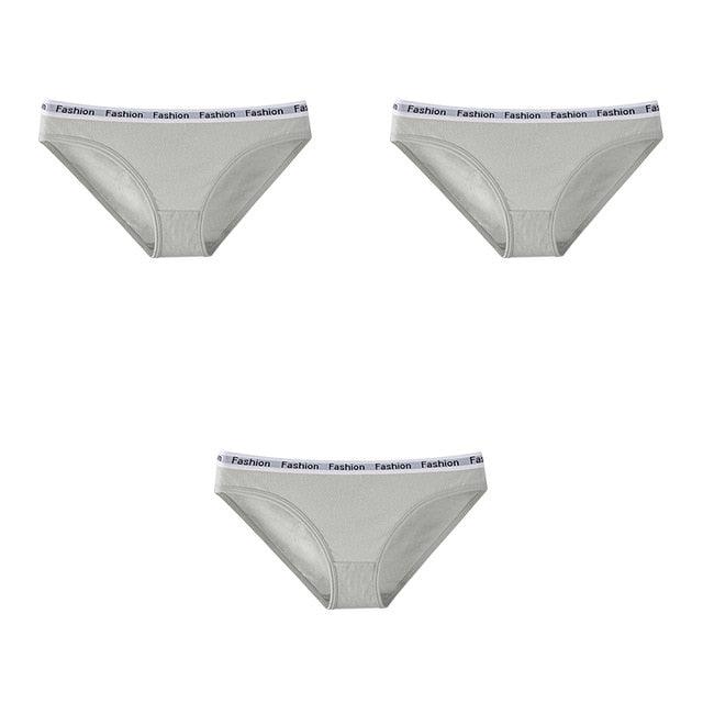 Women's Underpants - Soft Cotton Panties - Girls Solid Color Briefs Panties - 3 Pcs (TSP4)(TSP1)