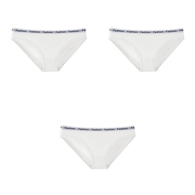 Women's Underpants - Soft Cotton Panties - Girls Solid Color Briefs Panties - 3 Pcs (TSP4)(TSP1)