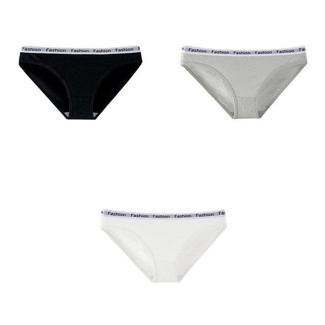 Women's Underpants - Soft Cotton Panties - Girls Solid Color Briefs Panties - 3 Pcs (TSP4)(TSP1)