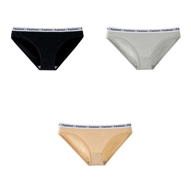 Women's Underpants - Soft Cotton Panties - Girls Solid Color Briefs Panties - 3 Pcs (TSP4)(TSP1)