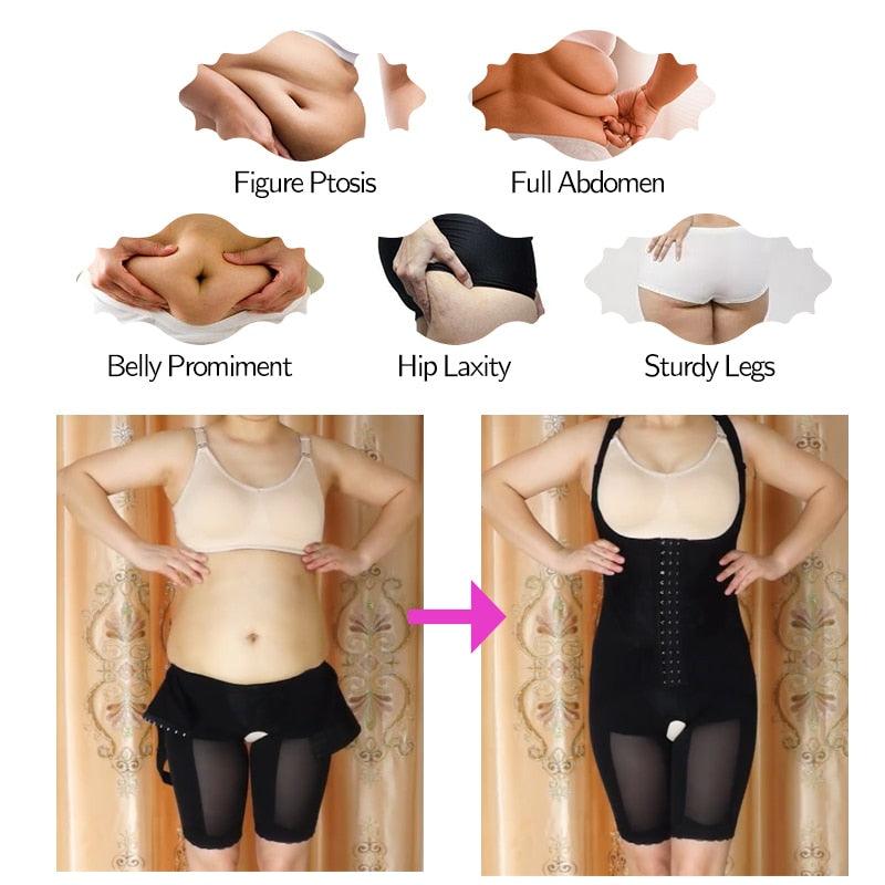 Gorgeous Women's Waist Trainer Shapewear Bodysuit - Postparto Recovery Full Body Shaper Tummy Control Slimming Fajas Colombianas (FHW1)