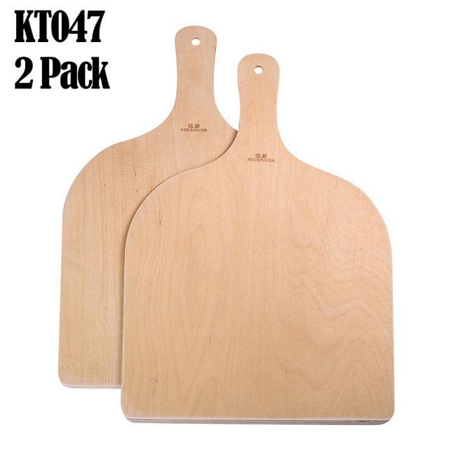 Wooden Pizza Paddle Spatula Pizza Shovel Peel Cutting Board - Kitchen Pizza Tray - Plate Bakeware (AK2)(1U61)