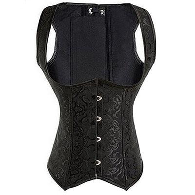 Gorgeous X New Steampunk Steel Boned Lace up Back Sexy Body Bustier Overbust Corset Women Waist Cincher Corsets Black Plus Size S-6XL(FH)(FHW1)(1U31)(1U24)(TSP4)