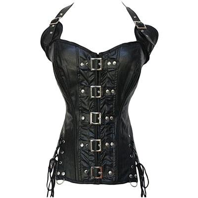 Gorgeous X New Steampunk Steel Boned Lace up Back Sexy Body Bustier Overbust Corset Women Waist Cincher Corsets Black Plus Size S-6XL(FH)(FHW1)(1U31)(1U24)(TSP4)