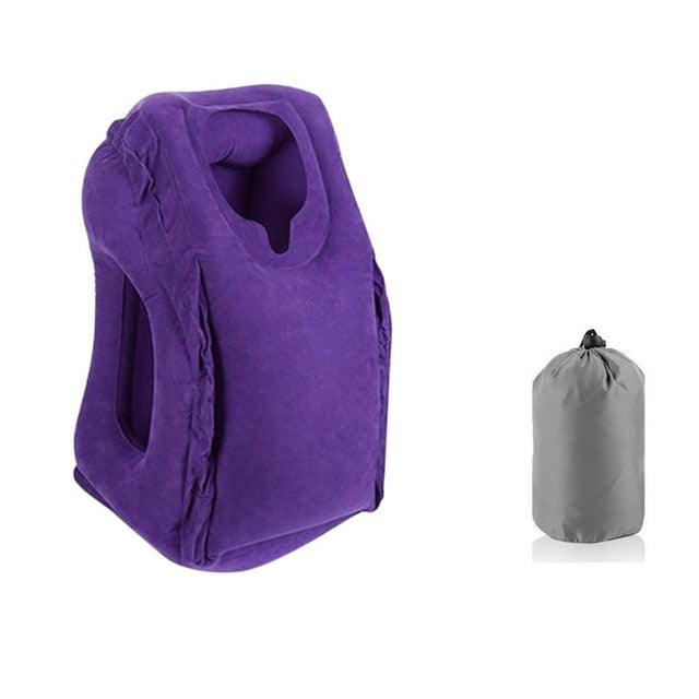 Inflatable Travel Pillow Air Soft Cushion - Trip Portable Innovative Products Body Back Support - Portable Blow Neck Pillow (D79)(6LT1)