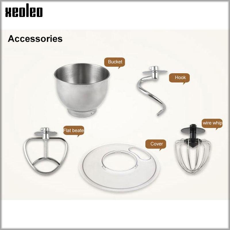 Planetary Food Mixer - Dough Mixer - Bread kneading Machine 6-speed whisk kitchen Food Stand Mixer (H1)(1U59)