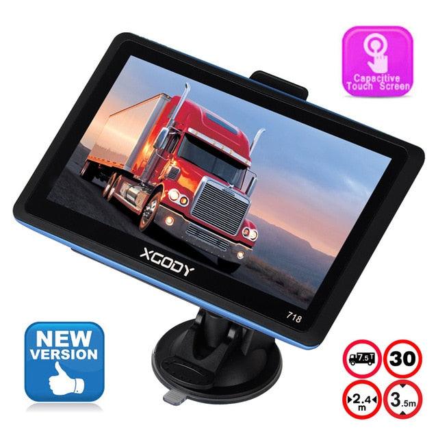 7 Inch Car GPS Navigation 128M+8GB FM Touch Screen Sat Nav Truck Navigator Reverse Wireless Camera (CT5)(1U60)