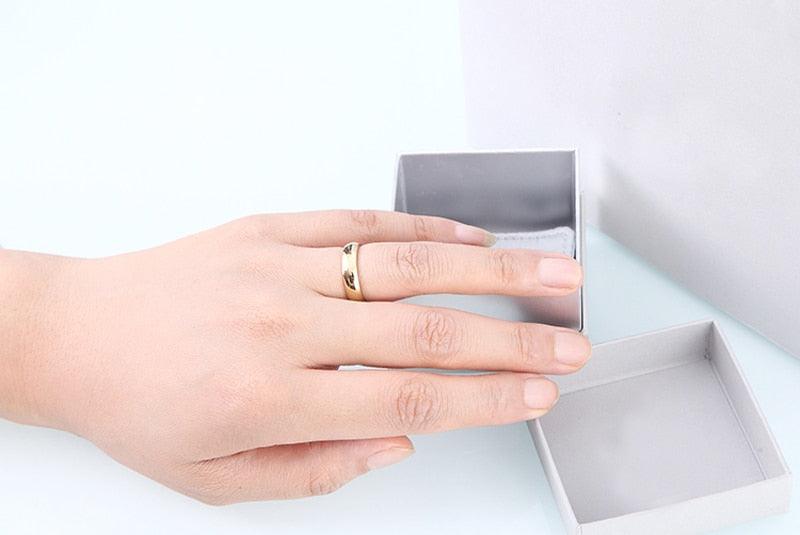 Simple Couple Round Rings - Fashion Wedding Bands Fine Jewelry (MJ1)