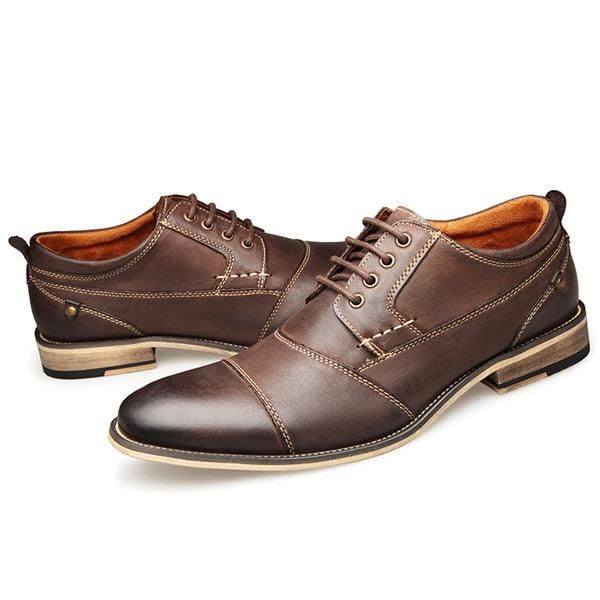New Men Dress Shoes - Formal Handmade Business Leather Lace-up Shoes (MSF2)