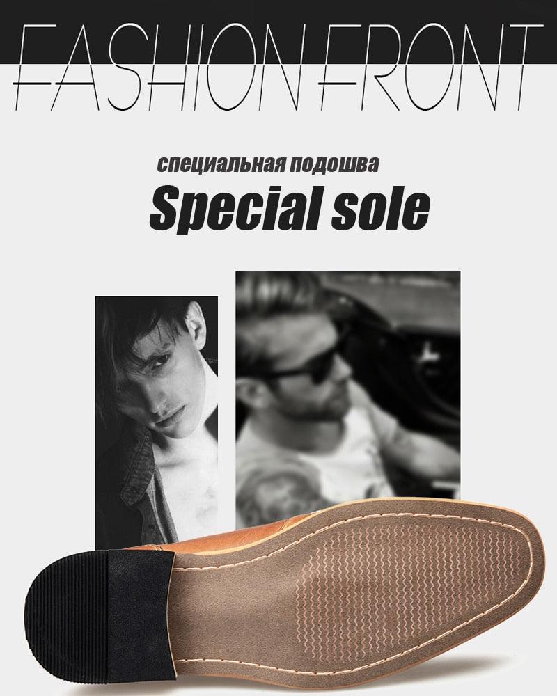 New Men Dress Shoes - Formal Handmade Business Leather Lace-up Shoes (MSF2)