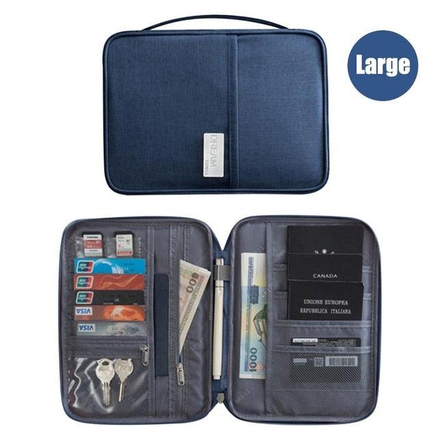 Multifunctional Credit Card Wallet Waterproof Travel Passport Wallet Portable Holder (1U79)