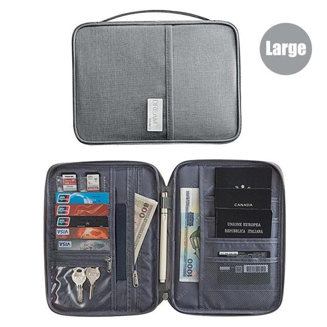 Multifunctional Credit Card Wallet Waterproof Travel Passport Wallet Portable Holder (1U79)