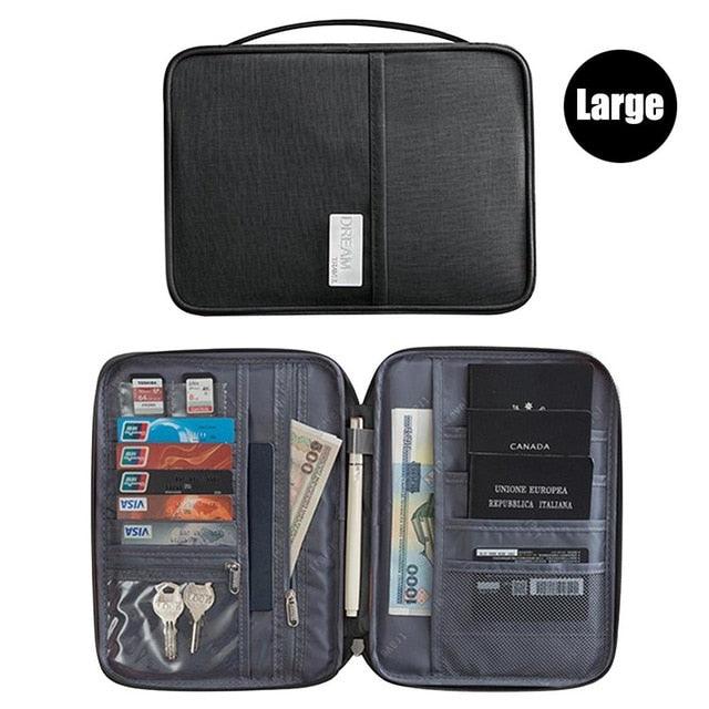 Multifunctional Credit Card Wallet Waterproof Travel Passport Wallet Portable Holder (1U79)