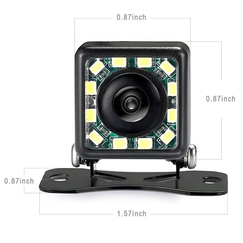 170 Degree Wide Angle Easy Install HD Rear View Back Up Waterproof Camera with 12 LED (CT3)