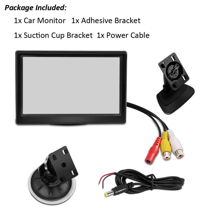 5 Inch TFT LCD Car Color Rear View Monitor Screen 12-24V for Parking Rear View Backup (CT3)(1U60)