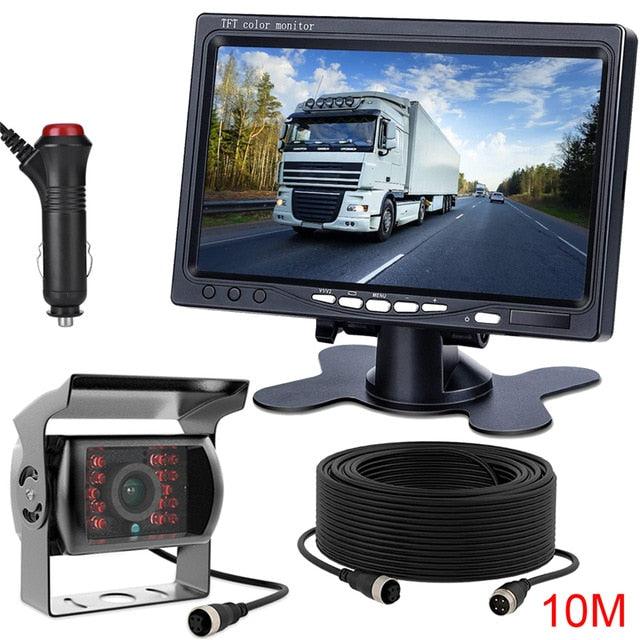7 inch Screen Monitor and Vehicle Backup IR Night Vision Reverse Rear View Camera (D60)(CT3)
