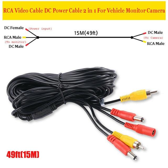 Backup Camera and 4.3'' LCD Monitor One Power Kit for Cars Easy Installation Driving/Reversing (D60)(CT3)