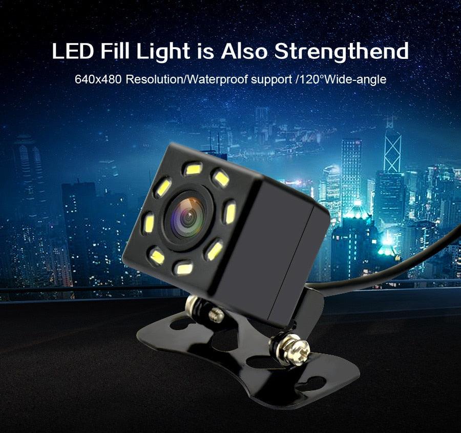 Backup HD 8 Auto LED Night Vision Rear View Waterproof Wide Angle Reverse Camera Suitable 12V Wireless Screen for Cars (CT3)