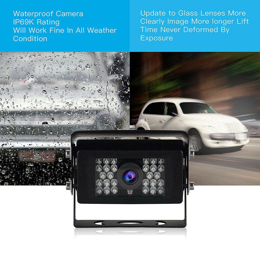 Digital Wireless Backup Camera System Kit - No Interference IP69 Waterproof + 7’’ LCD Reverse Monitor for Rv/Truck/Pickup (CT3)(1U60)