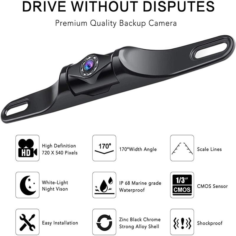 HD Car Backup Rear/Front View 170° Wide Angle 8 LED Night Vision (D60)(CT3)