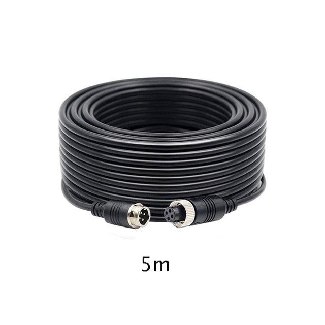 Heavy Duty 4 Pin/RCA Vehicle Rear/Side View Camera Extension Cable For Truck RV Bus Trailer IR Night Vision Waterproof (D60)(CT3)