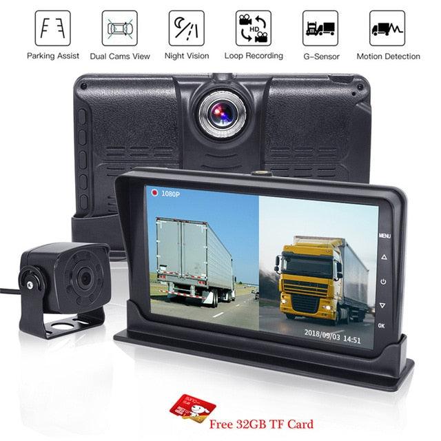 Great 69K Waterproof Night Vision Backup Camera - 7'' FHD 1080P G-Sensor - Loop Recording DVR System (CT3)(CT4)(1U60)