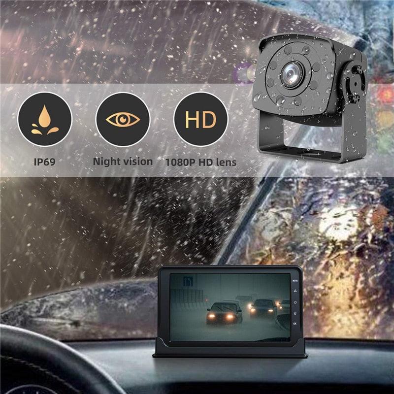 Great 69K Waterproof Night Vision Backup Camera - 7'' FHD 1080P G-Sensor - Loop Recording DVR System (CT3)(CT4)(1U60)
