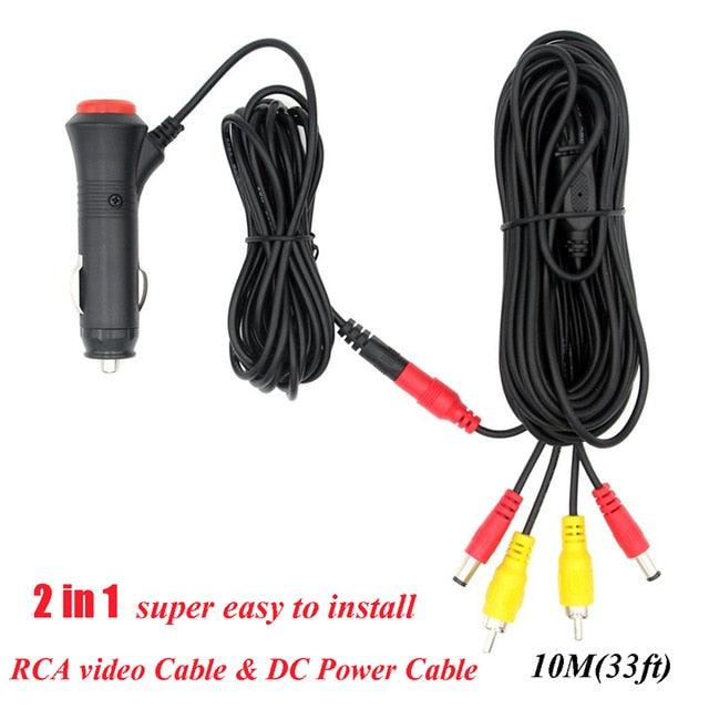 Night Vision HD Car Rear View Parking Guide Lines ON/Off Waterproof Reverse Auto Back Up Camera & 4.3'' TFT LCD Monitor (CT3)