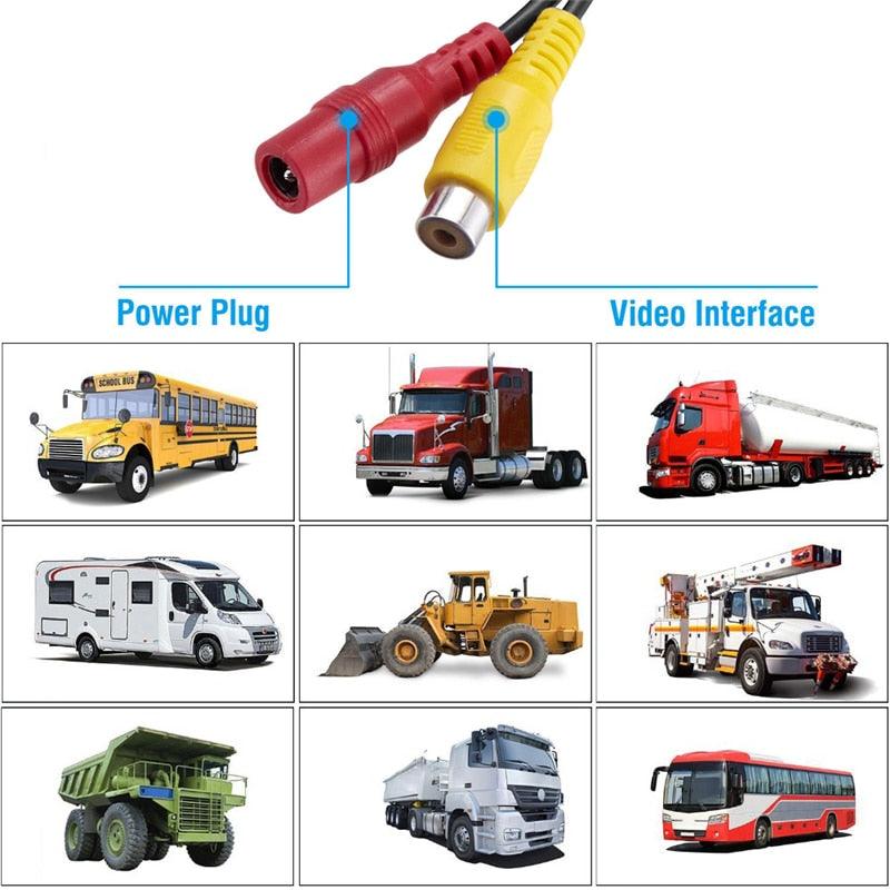 Night Vision LED Lamps HD Camera - Truck Bus Trailer Blind Spot Rear View Car Monitoring Reversing Image IP67 Waterproof (CT3)(F60)