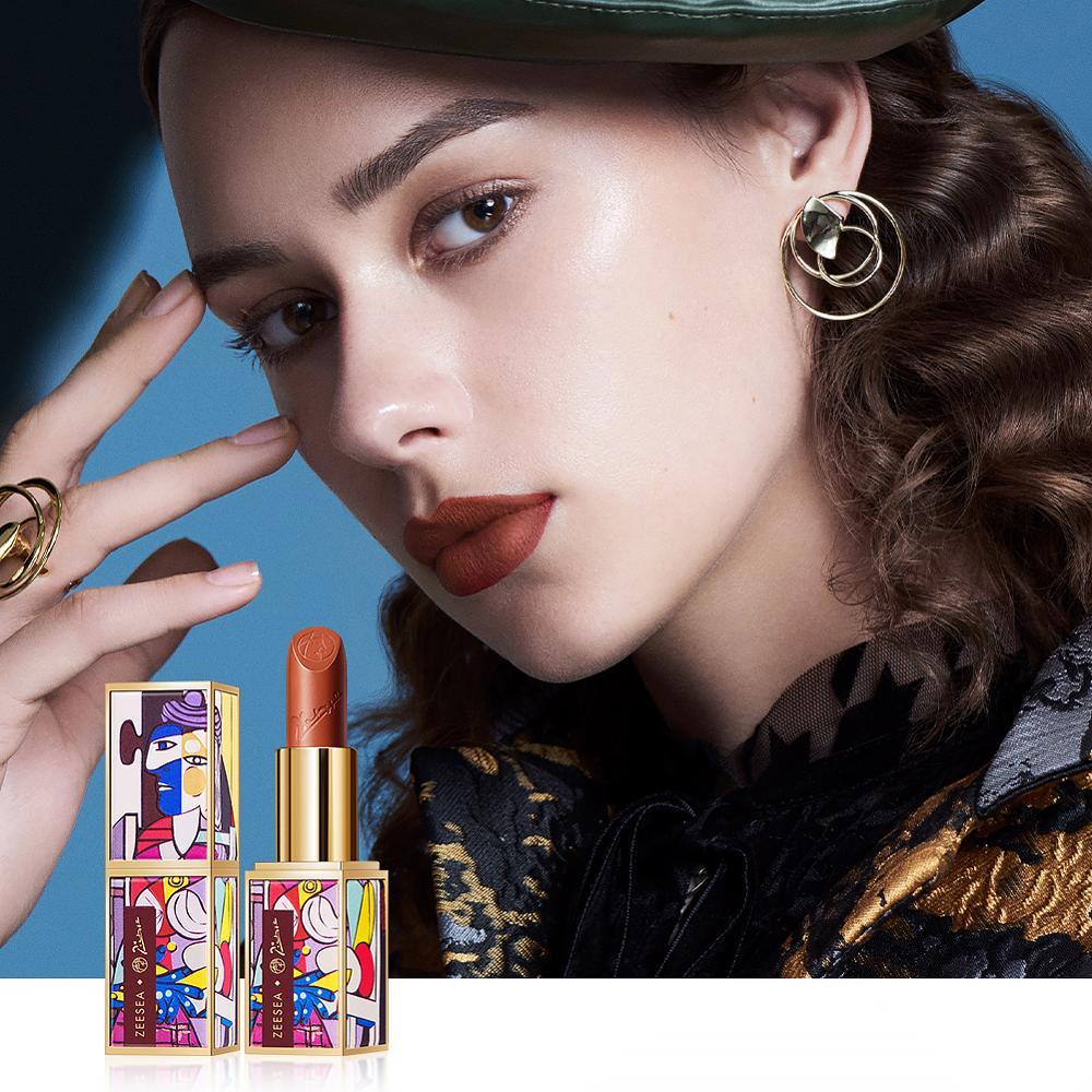 Picasso Lipstick Set Long Lasting Matt Waterproof Velvet Non-Stick Cups Natural Make Up Lip (D86)(M3)(4U86)
