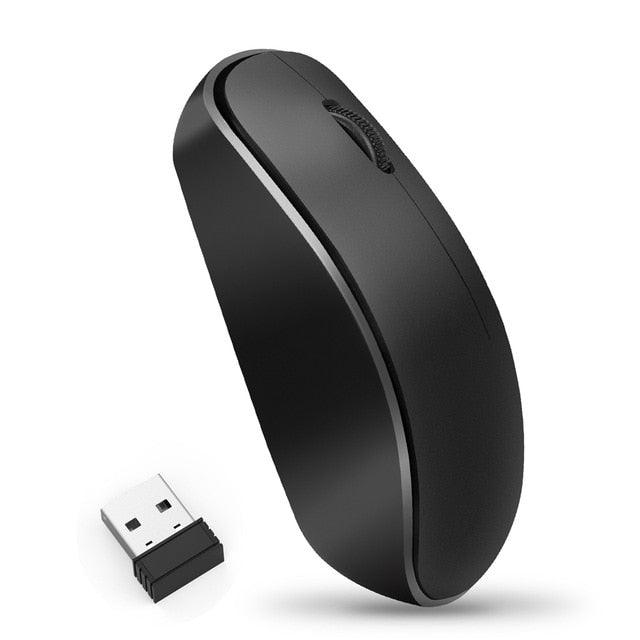 2.4G Mini Wireless Mouse 1600DPI Silent USB Optical Ergonomic Business Office Mouse For PC Gaming Laptops (CA1)(F52)