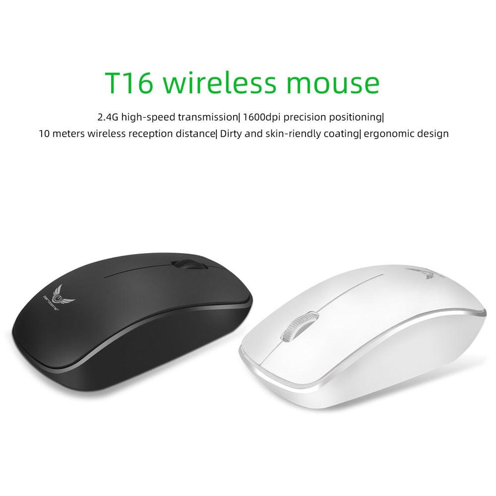 2.4G Mini Wireless Mouse 1600DPI Silent USB Optical Ergonomic Business Office Mouse For PC Gaming Laptops (CA1)(F52)