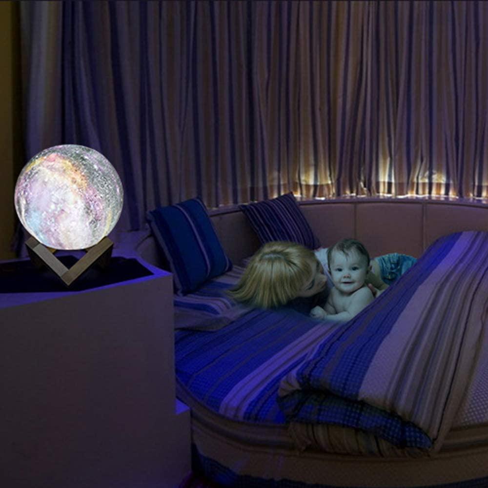 3D Printing Moon Lamp Galaxy Moon Light 16 Color Change Touch and Remote Control Galaxy Light (D58)(LL4)(1U58)