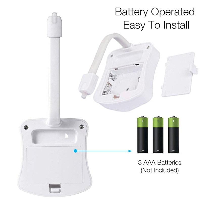 LED Night Lights Human Motion Sensor Automatic Toilet Seat Bowl Bathroom Night Lighting 8 Color (LL4)(1U58)