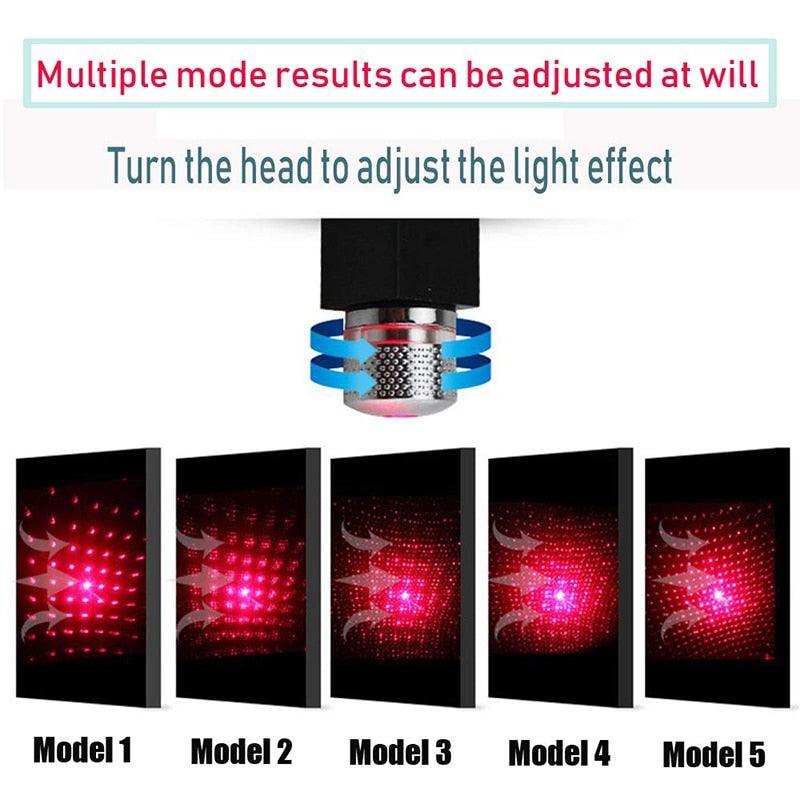 Star Projector Night Light USB Car Atmosphere Lamp - Adjustable Flexible Home Ceiling (LL5)(1U58)(CT1)(1U60)