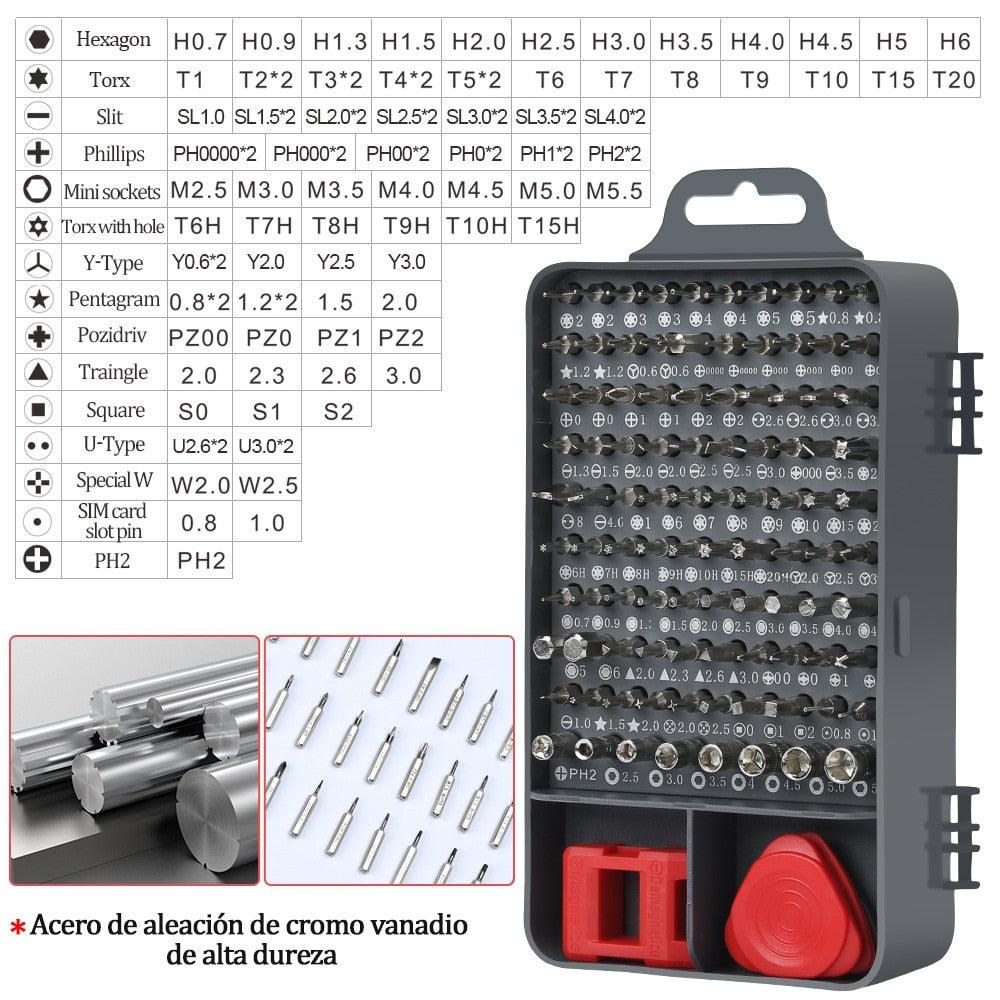 Amazing Repair Tools Kit Screwdriver Set Precision - 115 In 1 Magnetic Torx Hex Bit Screw Driver Bits (1U89)