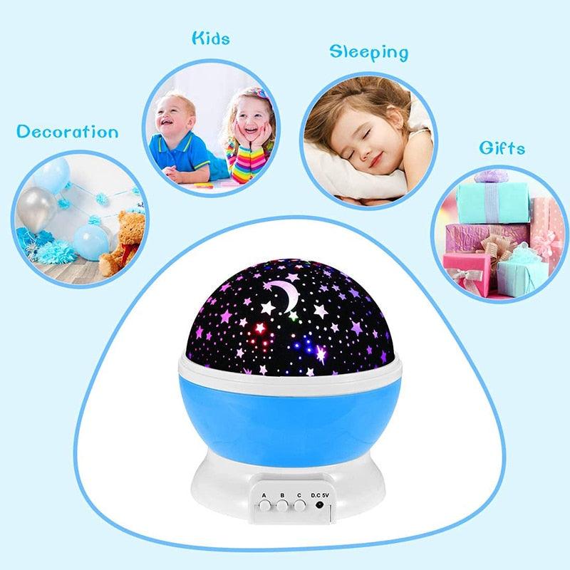 ZK50 Romantic Starry Sky LED Night Light Projector - Battery USB Night Light (LL4)(F58)