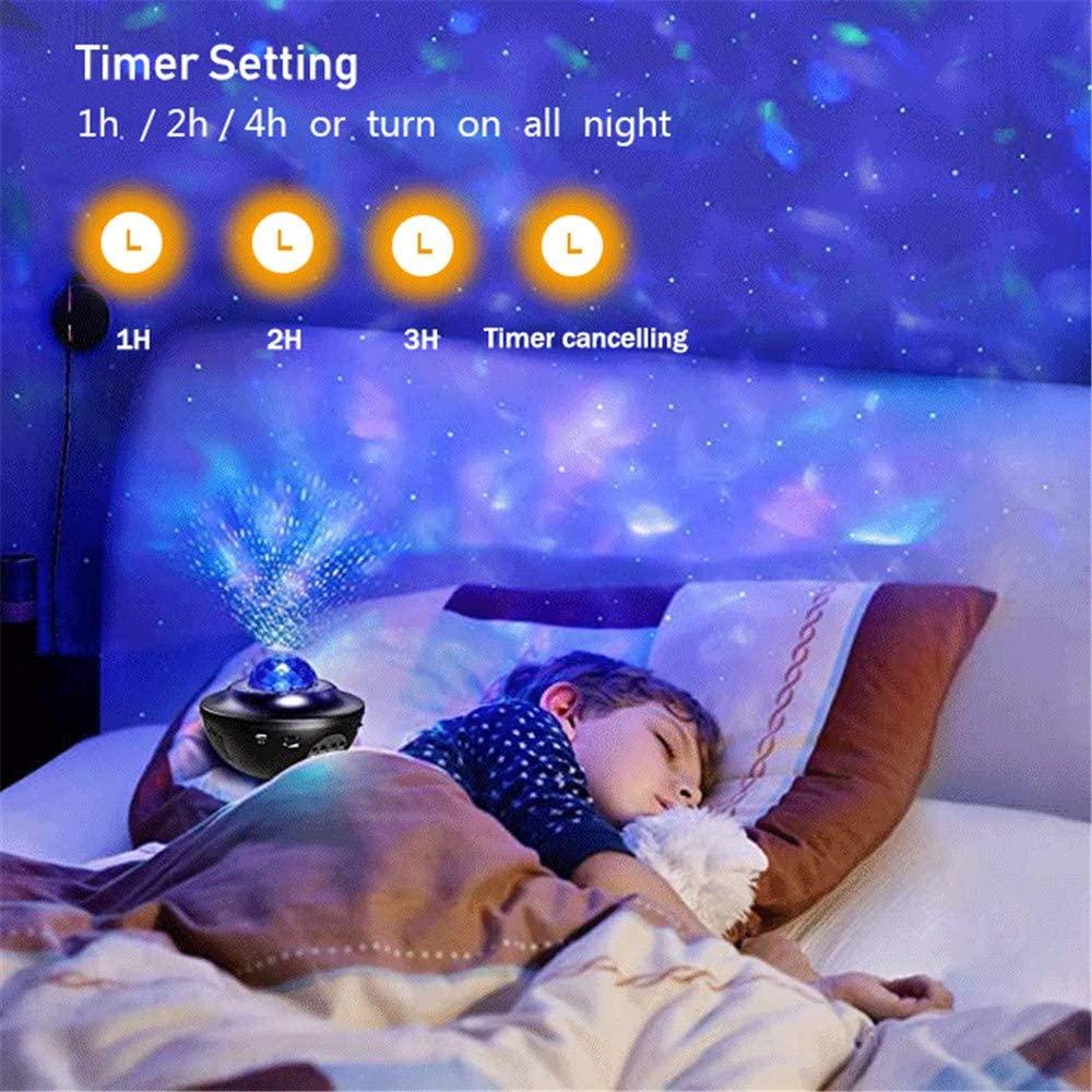 Star Night Light Projector - Ocean Wave Projector Sky with Bluetooth Speaker (D58)(LL4)(1U58)