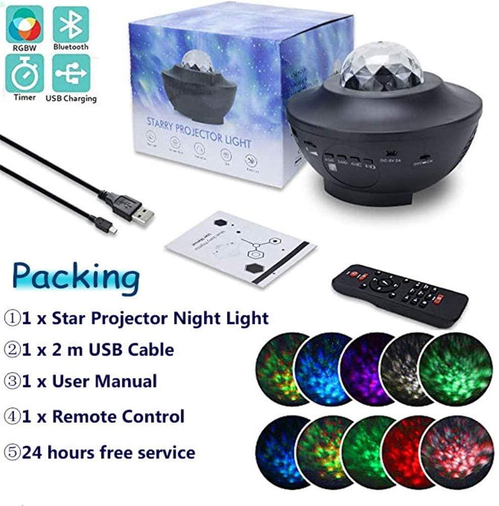 Star Night Light Projector - Ocean Wave Projector Sky with Bluetooth Speaker (D58)(LL4)(1U58)